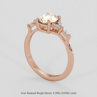 1.60 Ct. Padparadscha Sapphire Ring, 18K Rose Gold 2
