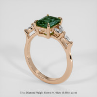 1.56 Ct. Bluish Green Sapphire Ring, 18K Rose Gold 2