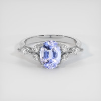 2.48 Ct. Violet Sapphire Ring, 10K White Gold 1