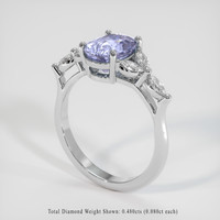 2.48 Ct. Violet Sapphire Ring, 10K White Gold 2