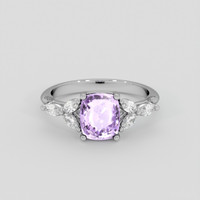 2.42 Ct. Purple Sapphire Ring, 10K White Gold 1
