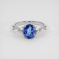 1.97 Ct. Blue Sapphire Ring, 14K White Gold 1