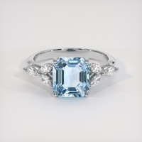 2.90 Ct. Gemstone Ring, 14K White Gold 1