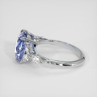 4.53 Ct. Blue Sapphire Ring, 14K White Gold 4