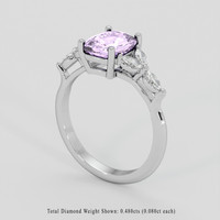 2.42 Ct. Purple Sapphire Ring, 14K White Gold 2
