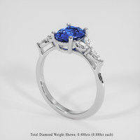 1.97 Ct. Blue Sapphire Ring, 18K White Gold 2
