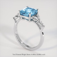 2.90 Ct. Gemstone Ring, 18K White Gold 2