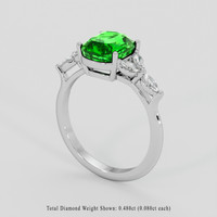 2.99 Ct. Tsavorite Garnet Ring, 18K White Gold 2