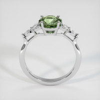1.58 Ct. Bluish Green Sapphire Ring, 18K White Gold 3