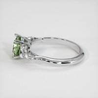 1.58 Ct. Bluish Green Sapphire Ring, 18K White Gold 4