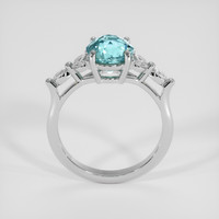2.19 Ct. Greenish Blue Sapphire Ring, 18K White Gold 3