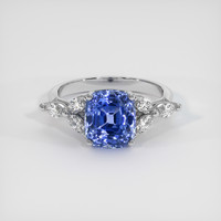 3.39 Ct. Sapphire Ring, 18K White Gold 1