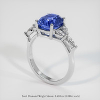3.39 Ct. Sapphire Ring, 18K White Gold 2