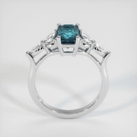 2.01 Ct. Greenish Blue Sapphire Ring, 18K White Gold 3