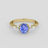 1.69 Ct. Blue Sapphire Ring, 10K Yellow Gold 1