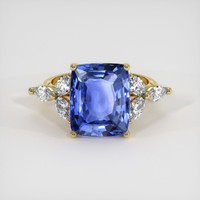 6.63 Ct. Blue Sapphire Ring, 10K Yellow Gold 1