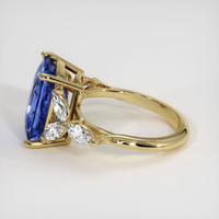 6.63 Ct. Blue Sapphire Ring, 10K Yellow Gold 4