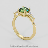 1.56 Ct. Yellowish Green Sapphire Ring, 10K Yellow Gold 2