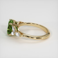 2.84 Ct. Yellowish Green Sapphire Ring, 10K Yellow Gold 4