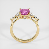 3.02 Ct. Purplish Pink Sapphire Ring, 14K Yellow Gold 3