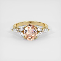 2.12 Ct. Padparadscha Sapphire Ring, 14K Yellow Gold 1
