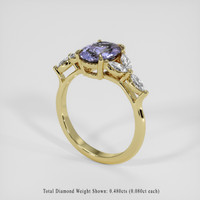 1.70 Ct. Violet Sapphire Ring, 14K Yellow Gold 2