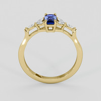 0.73 Ct. Blue Sapphire Ring, 14K Yellow Gold 3