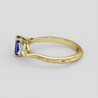 0.73 Ct. Blue Sapphire Ring, 14K Yellow Gold 4