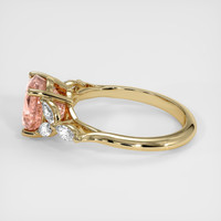 3.59 Ct. Padparadscha Sapphire Ring, 14K Yellow Gold 4