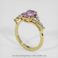 1.83 Ct. Purple Sapphire Ring, 14K Yellow Gold 2