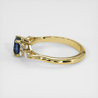 0.92 Ct. Greenish Blue Sapphire Ring, 14K Yellow Gold 4