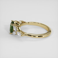 1.11 Ct. Green Sapphire Ring, 14K Yellow Gold 4