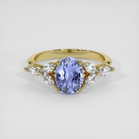 1.92 Ct. Blue Sapphire Ring, 14K Yellow Gold 1