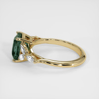 2.65 Ct. Green Sapphire Ring, 14K Yellow Gold 4
