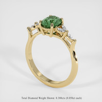 1.55 Ct. Green Sapphire Ring, 14K Yellow Gold 2