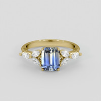1.95 Ct. Bi Color Sapphire Ring, 14K Yellow Gold 1