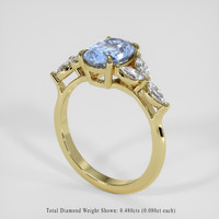 1.87 Ct. Blue Sapphire Ring, 14K Yellow Gold 2