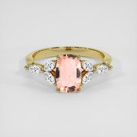 1.79 Ct. Padparadscha Sapphire Ring, 14K Yellow Gold 1