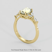 3.09 Ct. Yellow Sapphire Ring, 14K Yellow Gold 2
