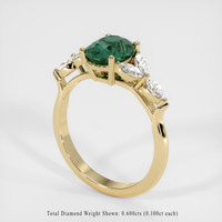 1.71 Ct. Greenish Blue Sapphire Ring, 14K Yellow Gold 2