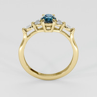 0.81 Ct. Greenish Blue Sapphire Ring, 14K Yellow Gold 3