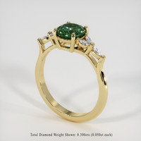 1.66 Ct. Green Sapphire Ring, 14K Yellow Gold 2