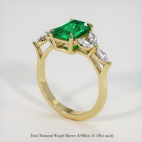 1.78 Ct. Emerald Ring, 18K Yellow Gold 2