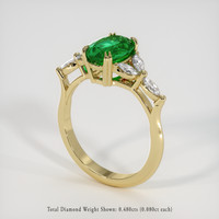 2.08 Ct. Emerald Ring, 18K Yellow Gold 2