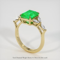 2.93 Ct. Emerald Ring, 18K Yellow Gold 2