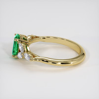 0.80 Ct. Emerald Ring, 18K Yellow Gold 4