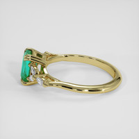1.07 Ct. Emerald Ring, 18K Yellow Gold 4
