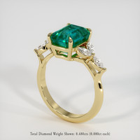 3.49 Ct. Emerald Ring, 18K Yellow Gold 2