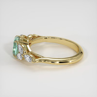 0.66 Ct. Emerald Ring, 18K Yellow Gold 4