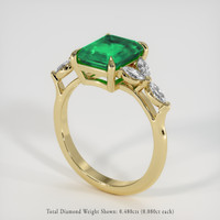 2.11 Ct. Emerald Ring, 18K Yellow Gold 2
